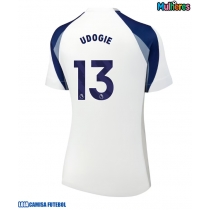 Camisa de Futebol Tottenham Hotspur Destiny Udogie #13 Equipamento Principal Mulheres 2025-26 Manga Curta
